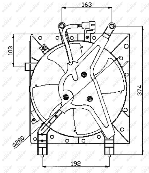 Ventilator, radiator 47044 NRF - Gmv (electroventilator ) Ventilator, radiator 47044 NRF - Gmv (electroventilator )