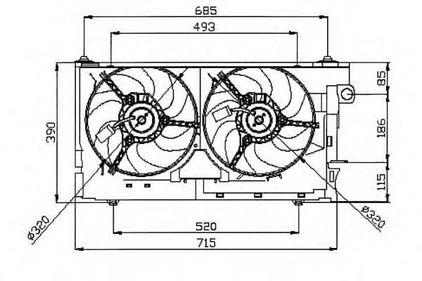 Ventilator, radiator 47050 NRF - Gmv (electroventilator ) Ventilator, radiator 47050 NRF - Gmv (electroventilator )