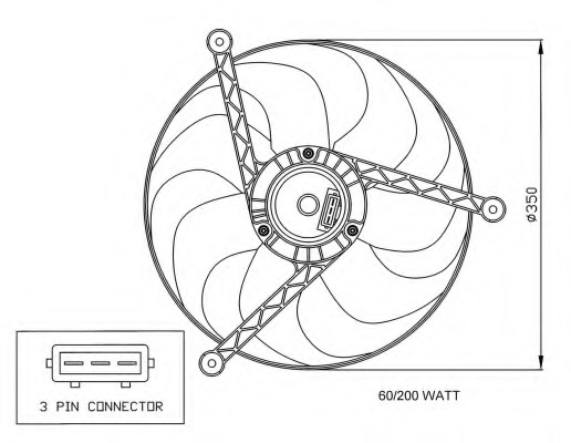 Ventilator, radiator 47057 NRF - Gmv (electroventilator )