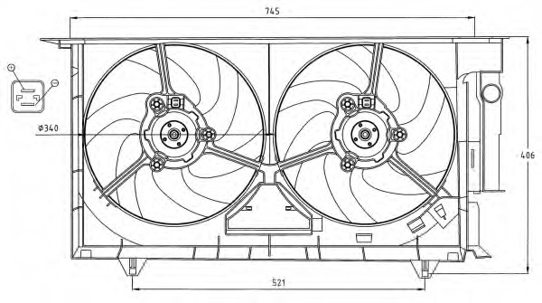 Ventilator, radiator 47075 NRF - Gmv (electroventilator ) Ventilator, radiator 47075 NRF - Gmv (electroventilator )