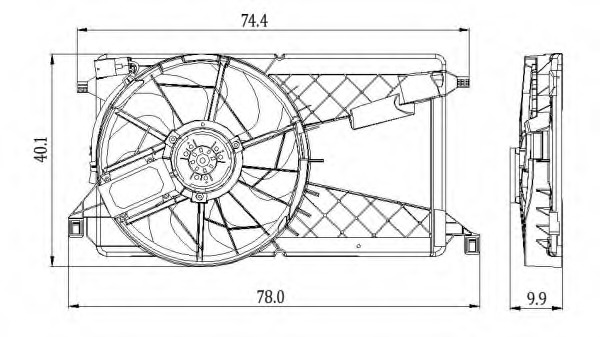 Ventilator, radiator 47291 NRF - Ventilator radiator