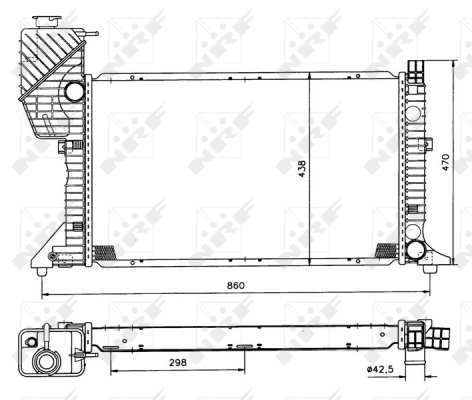 Radiator, racire motor 50558 NRF - Radiator apa/piese Radiator, racire motor 50558 NRF - Radiator apa/piese