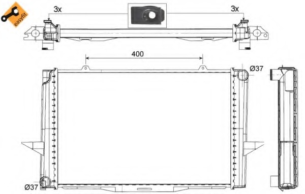 Radiator, racire motor 509509 NRF - Radiator apa/piese Radiator, racire motor 509509 NRF - Radiator apa/piese