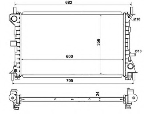 Radiator, racire motor 509638 NRF - Radiator apa/piese Radiator, racire motor 509638 NRF - Radiator apa/piese