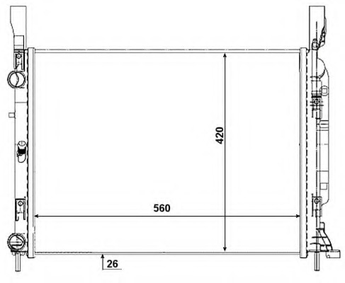 Radiator, racire motor 53003 NRF - Radiator apa/piese Radiator, racire motor 53003 NRF - Radiator apa/piese