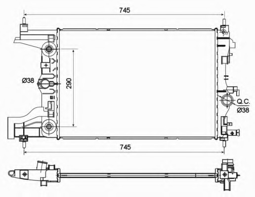 Radiator, racire motor 53122 NRF - Radiator apa/piese Radiator, racire motor 53122 NRF - Radiator apa/piese