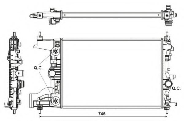 Radiator, racire motor 53153 NRF - Radiator apa/piese Radiator, racire motor 53153 NRF - Radiator apa/piese