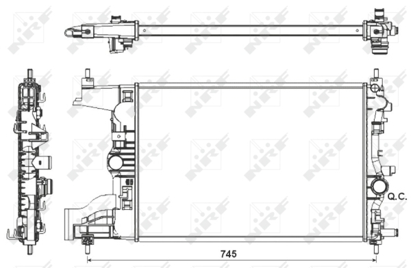 Radiator, racire motor 53155 NRF - Radiator apa/piese Radiator, racire motor 53155 NRF - Radiator apa/piese