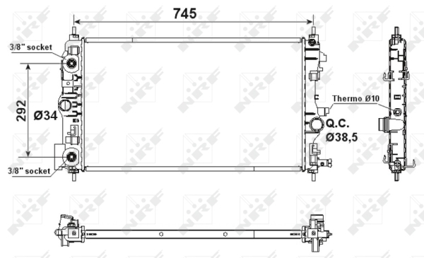 Radiator, racire motor 53159 NRF - Radiator apa/piese Radiator, racire motor 53159 NRF - Radiator apa/piese