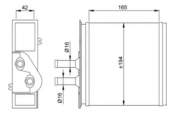 Schimbator caldura, incalzire habitaclu 53204 NRF - Schimbator caldura Schimbator caldura, incalzire habitaclu 53204 NRF - Schimbator caldura
