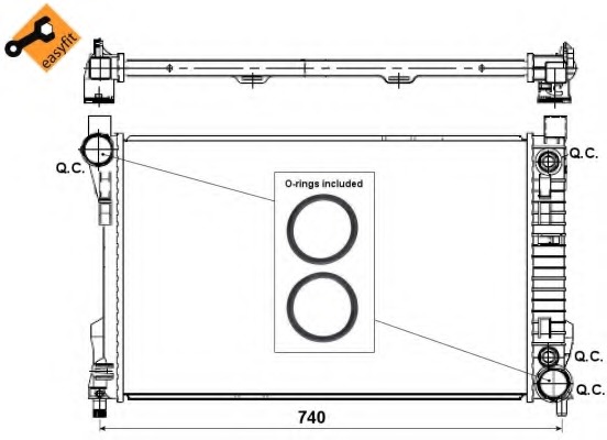 Radiator, racire motor 53419 NRF - Radiator apa/piese Radiator, racire motor 53419 NRF - Radiator apa/piese