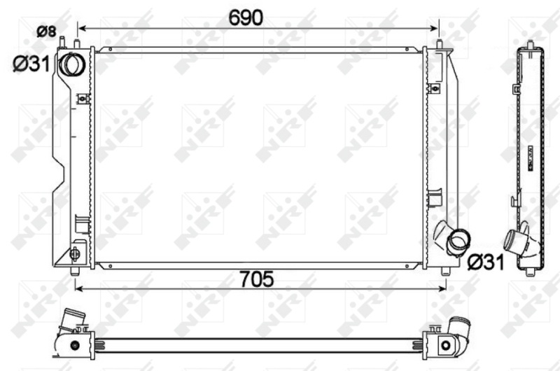 Radiator, racire motor 53765 NRF - Radiator apa/piese Radiator, racire motor 53765 NRF - Radiator apa/piese