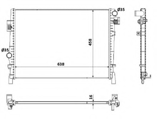 Radiator, racire motor 53901 NRF - Radiator apa/piese