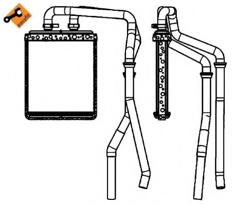 Schimbator caldura, incalzire habitaclu 54218 NRF - Schimbator caldura