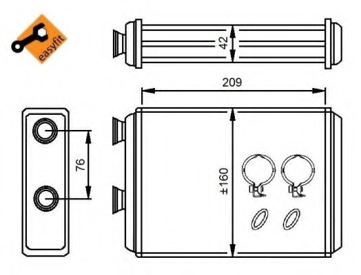 Schimbator caldura, incalzire habitaclu 54224 NRF - Schimbator caldura Schimbator caldura, incalzire habitaclu 54224 NRF - Schimbator caldura