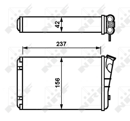 Schimbator caldura, incalzire habitaclu 54238 NRF - Schimbator caldura Schimbator caldura, incalzire habitaclu 54238 NRF - Schimbator caldura