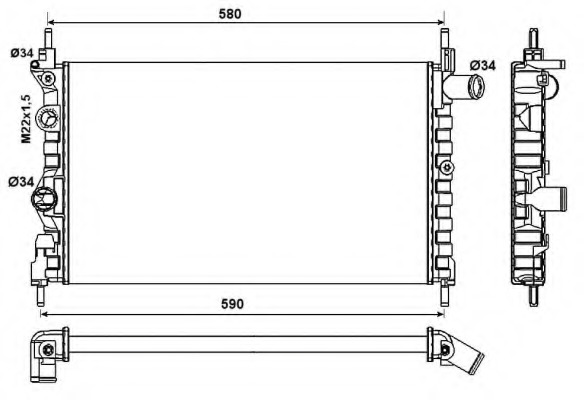 Radiator, racire motor 54682 NRF - Radiator apa/piese Radiator, racire motor 54682 NRF - Radiator apa/piese