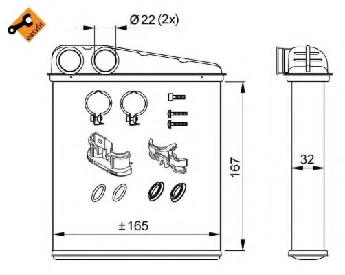 Schimbator caldura, incalzire habitaclu 58211 NRF - Schimbator caldura Schimbator caldura, incalzire habitaclu 58211 NRF - Schimbator caldura