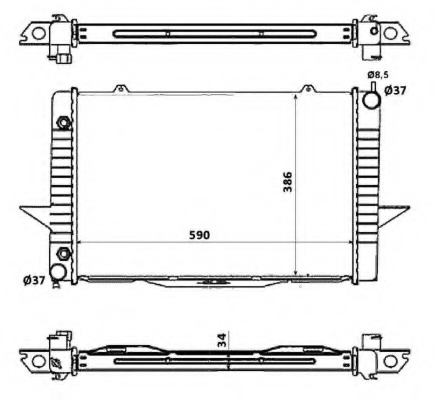 Radiator, racire motor 58343 NRF - Radiator apa/piese Radiator, racire motor 58343 NRF - Radiator apa/piese