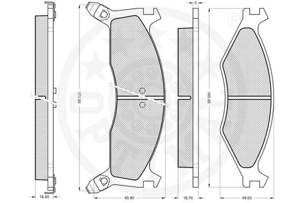 set placute frana,frana disc 10086 OPTIMAL - Frana disc set placute frana,frana disc 10086 OPTIMAL - Frana disc