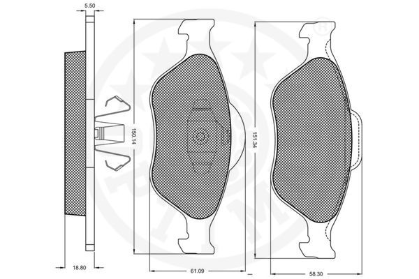 set placute frana,frana disc 10462 OPTIMAL - Set placute frana set placute frana,frana disc 10462 OPTIMAL - Set placute frana