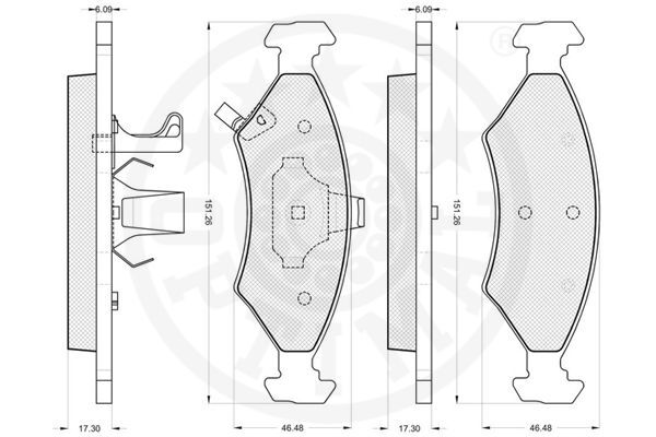 set placute frana,frana disc 12068 OPTIMAL - Frana disc set placute frana,frana disc 12068 OPTIMAL - Frana disc