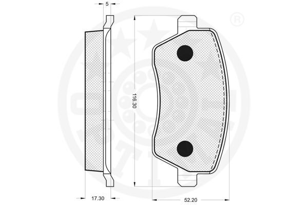 set placute frana,frana disc 12131 OPTIMAL - Frana disc set placute frana,frana disc 12131 OPTIMAL - Frana disc