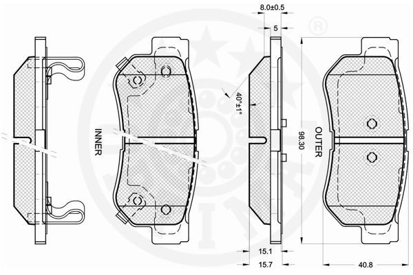 set placute frana,frana disc 12268 OPTIMAL - Frana disc set placute frana,frana disc 12268 OPTIMAL - Frana disc