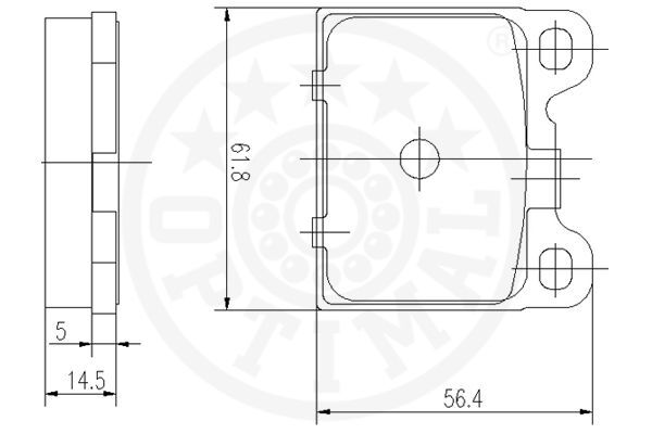 set placute frana,frana disc 9509 OPTIMAL - Frana disc set placute frana,frana disc 9509 OPTIMAL - Frana disc