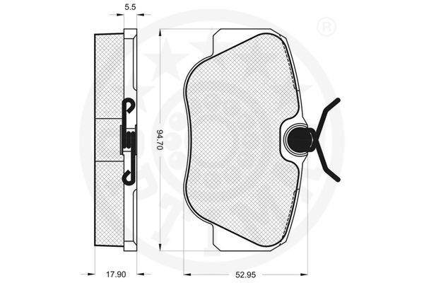 set placute frana,frana disc 9585 OPTIMAL - Frana disc set placute frana,frana disc 9585 OPTIMAL - Frana disc