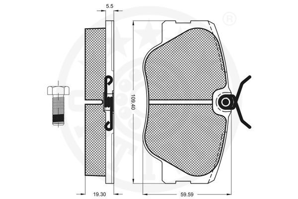 set placute frana,frana disc 9701 OPTIMAL - Frana disc set placute frana,frana disc 9701 OPTIMAL - Frana disc