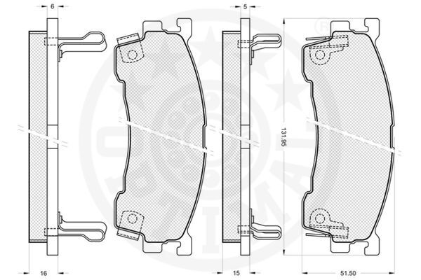 set placute frana,frana disc 9811 OPTIMAL - Set placute frana set placute frana,frana disc 9811 OPTIMAL - Set placute frana
