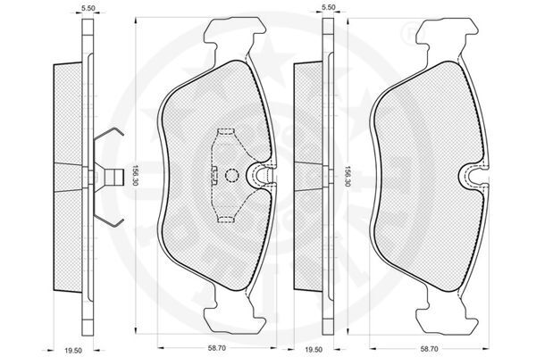 set placute frana,frana disc 9877 OPTIMAL - Frana disc set placute frana,frana disc 9877 OPTIMAL - Frana disc