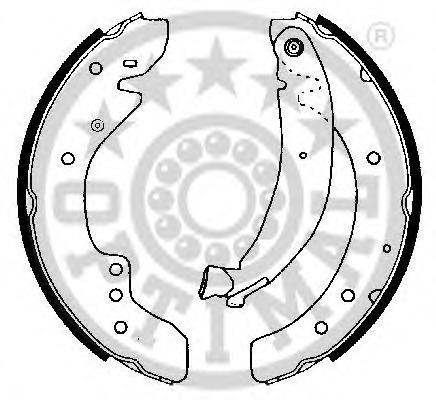 Set saboti frana BB-7180 OPTIMAL - Material frictiune sabot frana/ sabot frana