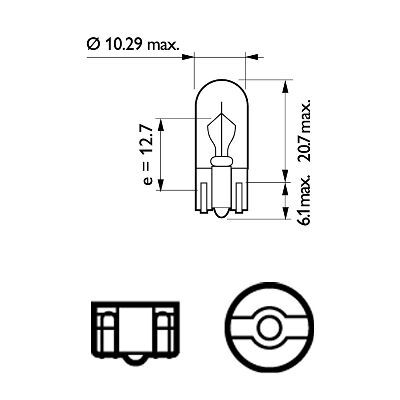 Bec, lampa mers inapoi / Bec, iluminare habitaclu 12040VPB2 PHILIPS - Iluminare interior Bec, lampa mers inapoi / Bec, iluminare habitaclu 12040VPB2 PHILIPS - Iluminare interior