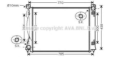 Radiator, racire motor AI2253 PRASCO - Radiator apa/piese