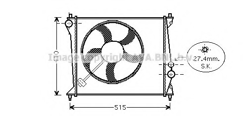 Radiator, racire motor AIA2213 PRASCO - Radiator racire apa/ ulei Radiator, racire motor AIA2213 PRASCO - Radiator racire apa/ ulei