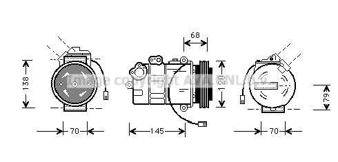 Compresor, climatizare AIAK011 PRASCO - Compresor/piese Compresor, climatizare AIAK011 PRASCO - Compresor/piese