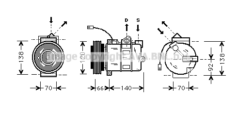 Compresor, climatizare AIAK150 PRASCO - Compresor/piese Compresor, climatizare AIAK150 PRASCO - Compresor/piese