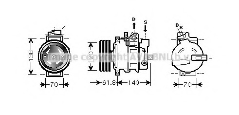Compresor, climatizare AIK263 PRASCO - Compresor/piese