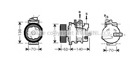 Compresor, climatizare AIK272 PRASCO - Compresor/piese