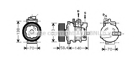 Compresor, climatizare AIK273 PRASCO - Compresor/piese