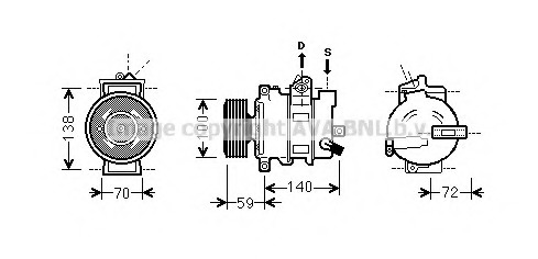 Compresor, climatizare AIK314 PRASCO - Compresor/piese Compresor, climatizare AIK314 PRASCO - Compresor/piese