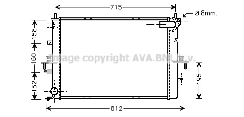 Radiator, racire motor AU2152 PRASCO - Radiator apa/piese Radiator, racire motor AU2152 PRASCO - Radiator apa/piese