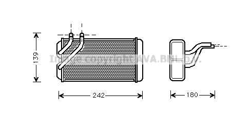 Schimbator caldura, incalzire habitaclu AU6106 PRASCO - Schimbator caldura