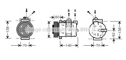 Compresor, climatizare AUK050 PRASCO - Compresor/piese Compresor, climatizare AUK050 PRASCO - Compresor/piese