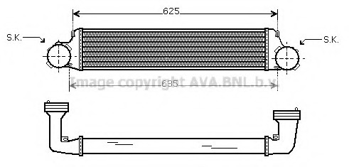 Intercooler, compresor BW4280 PRASCO - Turbocompressor Intercooler, compresor BW4280 PRASCO - Turbocompressor