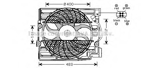 Ventilator, radiator BW7509 PRASCO - Ventilator radiator Ventilator, radiator BW7509 PRASCO - Ventilator radiator