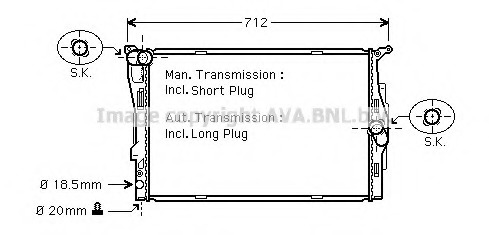 Radiator, racire motor BWA2292 PRASCO - Radiator apa/piese Radiator, racire motor BWA2292 PRASCO - Radiator apa/piese
