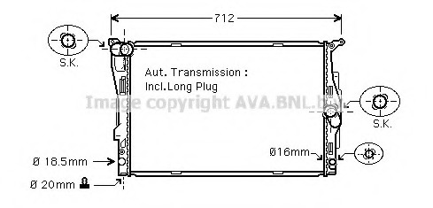 Radiator, racire motor BWA2303 PRASCO - Radiator apa/piese Radiator, racire motor BWA2303 PRASCO - Radiator apa/piese